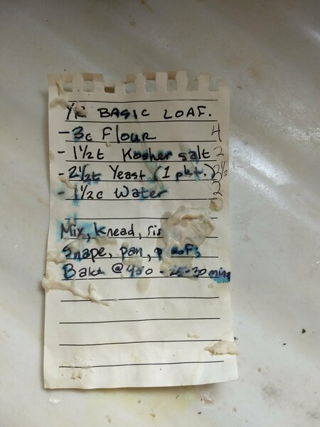 An illegible recipe.